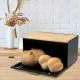 Posoda za shranjevanje kruha, 32x22x22cm, bambus/kovina