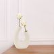 Vaza keramična, bela, za dva cvetova, 6x14cm