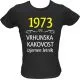 Majica ženska (telirana)-1973, vrhunska kakovost, izjemen letnik S-črna