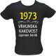 Majica ženska (telirana)-1973, vrhunska kakovost, izjemen letnik L-črna