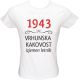 Majica ženska (telirana)-1943, vrhunska kakovost, izjemen letnik XL-bela