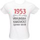 Majica ženska (telirana)-1953, vrhunska kakovost, izjemen letnik XL-bela