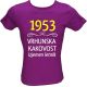 Majica ženska (telirana)-1953, vrhunska kakovost, izjemen letnik S-vijolična