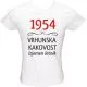 Majica ženska (telirana)-1954, vrhunska kakovost, izjemen letnik XL-bela