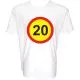 Majica-Prometni znak 20 Let XL-bela