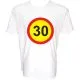 Majica-Prometni znak 30 Let XL-bela
