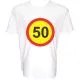 Majica-Prometni znak 50 Let M-bela