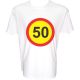 Majica-Prometni znak 50 Let M-bela
