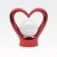 Svetilka v obliki srca, rdeča, PVC, 18x17.5cm, z USB