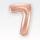 Balon napihljiv, za helij, rosegold, številka 7, 80cm