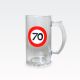 Vrč za pivo prometni znak 70, 500ml, 15x8cm