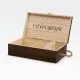 Nosilka lesena za vino, temno rjava, z ročajom iz jute, Vse najboljše, 34.5x19x10.5cm