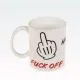 Lonček, Fuck Off, keramičen, 250ml, 8x10cm, v darilni embalaži