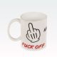 Lonček, Fuck Off, keramičen, 250ml, 8x10cm, v darilni embalaži