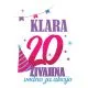 Ženska personalizirana majica – X 20 živahna, vedno za akcijo