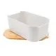 Posoda za shranjevanje kruha, PVC s pokrovom iz bambusa, 33x18.5x12cm, sort.