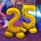 Balon napihljiv na zrak, "5", zlati, prostostoječ, 72cm