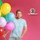 Hranilnik "Happy Birthday" prometni znak 18, keramika, 13cm