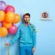 Hranilnik "Happy Birthday" prometni znak 40, keramika, 13cm