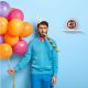 Hranilnik "Happy Birthday" prometni znak 40, keramika, 13cm
