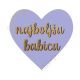 Majica ženska (telirana)- Najboljša babica, srček M-bela