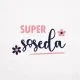 Brisača Super soseda, bela, 100% bombaž