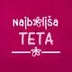Brisača Najboljša teta, ciklama, 100% bombaž