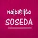 Brisača Najboljša soseda, ciklama, 100% bombaž
