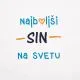 Brisača Najboljši sin na svetu, bela, 100% bombaž