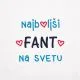 Brisača Najboljši fant na svetu, bela, 100% bombaž