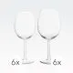 Kozarci za vino, 12/1,(6x 580ml, 6x 430ml)