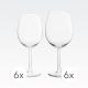 Kozarci za vino, 12/1,(6x 580ml, 6x 430ml)