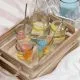 Set za sok, steklenica z zamaškom 1l + 4 kozarci (4x250ml)