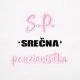 Brisača S.P. Srečna  penzionistka, bela, 100% bombaž