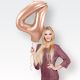 Balon napihljiv, za helij/zrak, rose gold, številka "4", 86cm