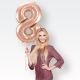 Balon napihljiv, za helij/zrak, rose gold, številka "8", 86cm