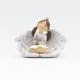 Angel - punčka s čopi in krili, sedeča, polimasa, 9.5x4.8x6.5cm, sort.