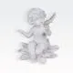 Angel sedeč v cvetu, polimasa, 10.5x8cm, sort.