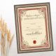Diploma ROJSTNI DAN, Osemdesetletnica, rdeča, (36x25cm)