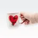 Set dveh lončkov, srce, 200 ml, porcelan, sort.