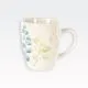Lonček z motivom cvetja in listja, porcelan, 200ml, sort.