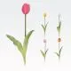 Umetno cvetje, tulipan, PVC, 40cm, sort.