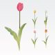 Umetno cvetje, tulipan, PVC, 40cm, sort.