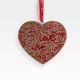 Srček lesen, "LOVE", za obesit, 12x10cm, sort.