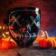 Maska za Halloween z LED lučko, PVC, 20cm, sort.