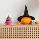 Dekoracija za halloween, snežna krogla z različnimi motivi, sort.