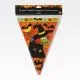 Girlanda, zastavice z motivom za halloween iz PVC, 12zastavic, 19x29cm, 4m, sort.