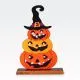 Dekoracija za halloween, iz filca na PVC podstavku, z LED lučko, 31cm, sort.