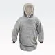 Pulover s kapuco - Hoodie Solid Color, XXXL, UNI, 100% poliester - mehka flanela , one size, sort.