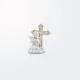 Angel ob križu, polimasa, 5x6x10cm, sort.